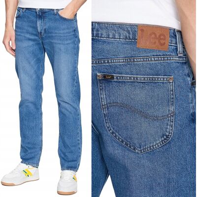 Lee WEST Into the Blue Worn DżINS LUŹNE PROSTE SPODNIE JEANSOWE W32 L32 Lee WEST Into the Blue Worn DżINS LUŹNE PROSTE SPODNIE JEANSOWE W32 L32