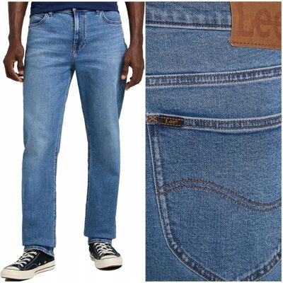 Lee WEST RELAXED Rolling Blue DżINS luźne proste spodnie jeansowe W34 L32 Lee WEST RELAXED Rolling Blue DżINS luźne proste spodnie jeansowe W34 L32
