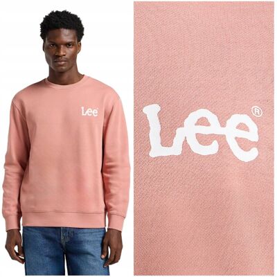 Lee WOBBLY SWEATSHIRT Sepiua bawełniana bluza z małym logo REGULAR FIT M Lee WOBBLY SWEATSHIRT Sepiua bawełniana bluza z małym logo REGULAR FIT M