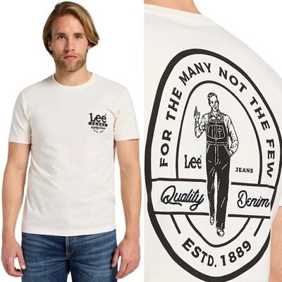 Lee Working West Tee Luźny Biały Bawełniany T-Shirt Koszulka Nadruk Logo L Lee Working West Tee Luźny Biały Bawełniany T-Shirt Koszulka Nadruk Logo L