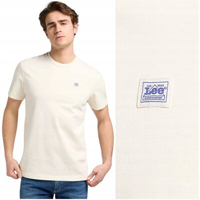 Lee Worwear WW TEE Ecru luźna biała koszulka bawełniana męska XXL Lee Worwear WW TEE Ecru luźna biała koszulka bawełniana męska XXL