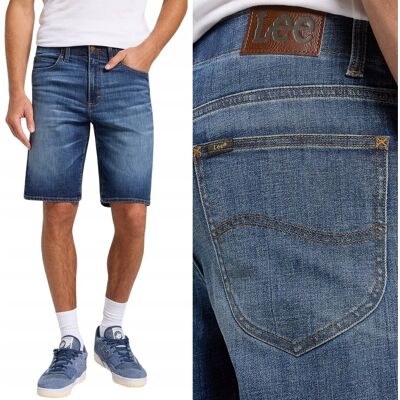Lee XM 5 POCKET Extreme Motion krótkie ciemne spodenki jeansowe szorty W33 Lee XM 5 POCKET Extreme Motion krótkie ciemne spodenki jeansowe szorty W33