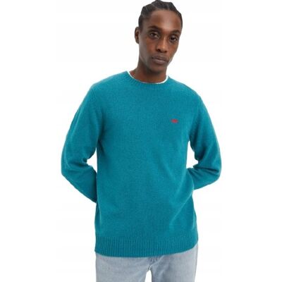 LEVI'S SWETER MĘSKI ZIELONY WEŁNIANY OKRĄGŁY DEKOLT L XQA LEVI'S SWETER MĘSKI ZIELONY WEŁNIANY OKRĄGŁY DEKOLT L XQA
