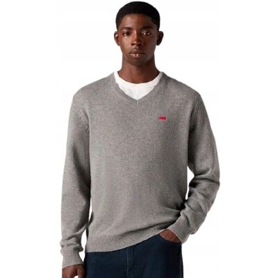 Levi's LEVIS SZARY SWETER MĘSKI WEŁNIANY Z DEKOLTEM V Z LOGO XL XQA Levi's LEVIS SZARY SWETER MĘSKI WEŁNIANY Z DEKOLTEM V Z LOGO XL XQA
