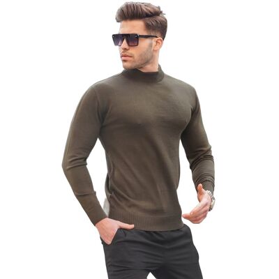 Inny producent MADMEXT MĘSKI SWETER Z PÓŁGOLFEM W KOLORZE BRĄZOWYM GŁADKI L 5DA Inny producent MADMEXT MĘSKI SWETER Z PÓŁGOLFEM W KOLORZE BRĄZOWYM GŁADKI L 5DA
