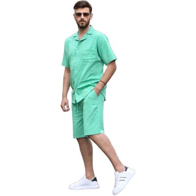 Inny producent MADMEXT MĘSKIE KRÓTKIE SPODENKI DRESOWE MIĘTOWE Z KIESZENIAMI S 5DA Inny producent MADMEXT MĘSKIE KRÓTKIE SPODENKI DRESOWE MIĘTOWE Z KIESZENIAMI S 5DA