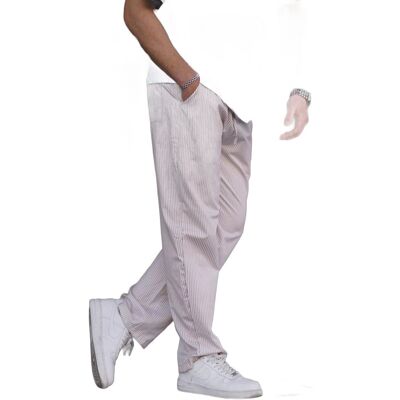 Inny producent MADMEXT SPODNIE MĘSKIE CASUAL BEŻOWE W PASKI PROSTE DŁUGIE XL 5DA Inny producent MADMEXT SPODNIE MĘSKIE CASUAL BEŻOWE W PASKI PROSTE DŁUGIE XL 5DA