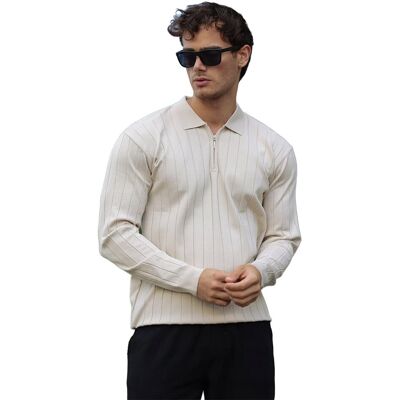Inny producent MADMEXT SWETER MĘSKI BEŻOWY W PASKI Z ZAMKIEM PÓŁGOLF L 5DA Inny producent MADMEXT SWETER MĘSKI BEŻOWY W PASKI Z ZAMKIEM PÓŁGOLF L 5DA