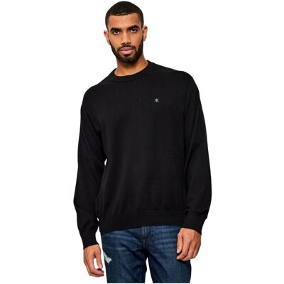 Maglione Con Monogramma In Cotone Taglio Relaxed Uomo Calvin Klein Jeans Maglione Con Monogramma In Cotone Taglio Relaxed Uomo Calvin Klein Jeans