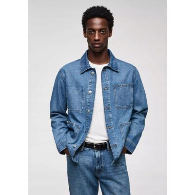 MANGO JEANSOWA KURTKA MĘSKA Z KIESZENIAMI I GUZIKAMI S 5FA MANGO JEANSOWA KURTKA MĘSKA Z KIESZENIAMI I GUZIKAMI S 5FA