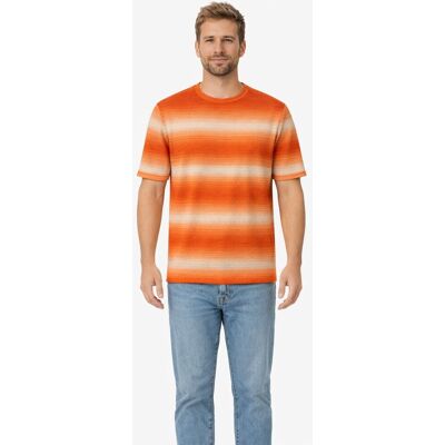 MANGO MĘSKI T SHIRT POMARAŃCZOWE PASKI OKRĄGŁY DEKOLT BAWEŁNA M I4A MANGO MĘSKI T SHIRT POMARAŃCZOWE PASKI OKRĄGŁY DEKOLT BAWEŁNA M I4A