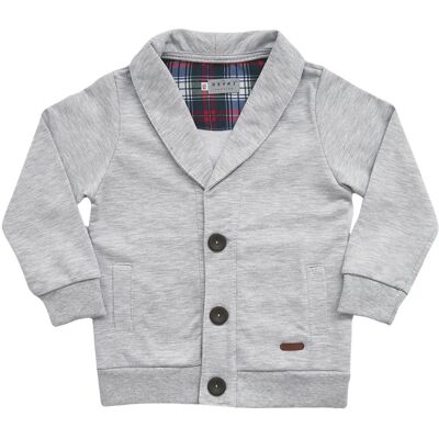 Marynarka cardigan dla Chłopca zapinana na guziki w kolorze Szarym polski producent Revaj 116 Marynarka cardigan dla Chłopca zapinana na guziki w kolorze Szarym polski producent Revaj 116