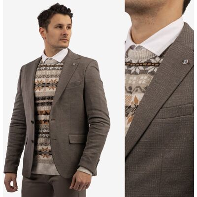 inna (Inny) Marynarka Męska Brązowa Elegancka w Kratę RIBAS 3029 Brązowy 48 inna (Inny) Marynarka Męska Brązowa Elegancka w Kratę RIBAS 3029 Brązowy 48