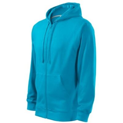 MALFINI Męska Bluza Trendy Zipper Rozpinana Z Kapturem Turkus Bawełna S MALFINI Męska Bluza Trendy Zipper Rozpinana Z Kapturem Turkus Bawełna S