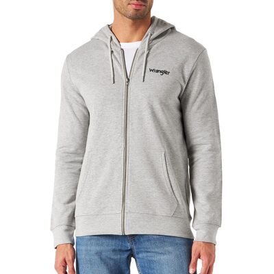 Inny producent Meska Bluza Wrangler Zip Thru Hoodie Mid Grey Mel W6X3Hyx37-S Inny producent Meska Bluza Wrangler Zip Thru Hoodie Mid Grey Mel W6X3Hyx37-S