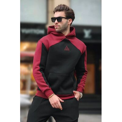 Inny producent MĘSKA BLUZA Z KAPTUREM CZARNO BORDOWA Z KIESZENIĄ KANGURKĄ 2XL 5GA* Inny producent MĘSKA BLUZA Z KAPTUREM CZARNO BORDOWA Z KIESZENIĄ KANGURKĄ 2XL 5GA*