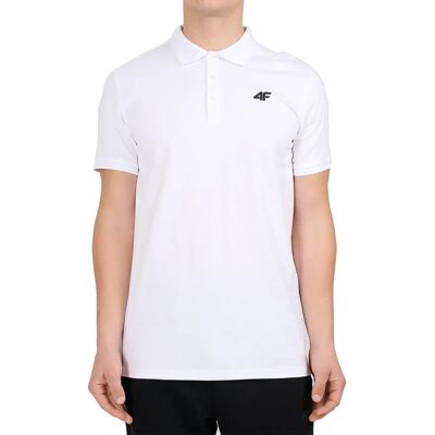 Męska koszulka polo 4F t-shirt polówka M0770 10S biały XXL Męska koszulka polo 4F t-shirt polówka M0770 10S biały XXL