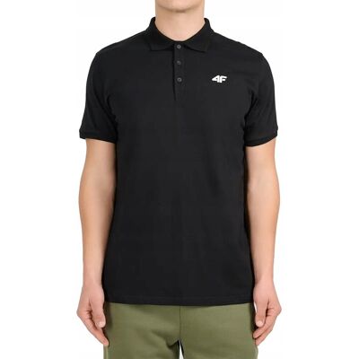 Męska koszulka polo 4F t-shirt polówka M0770 20S czarny L Męska koszulka polo 4F t-shirt polówka M0770 20S czarny L