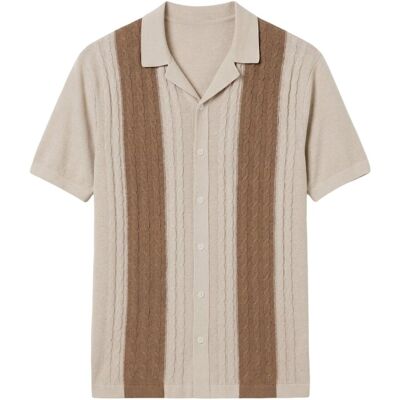 Inny producent Męska Koszulka Polo Polówka Sweter Slim Fit Stylowa Biała Beżowa 3XL Inny producent Męska Koszulka Polo Polówka Sweter Slim Fit Stylowa Biała Beżowa 3XL