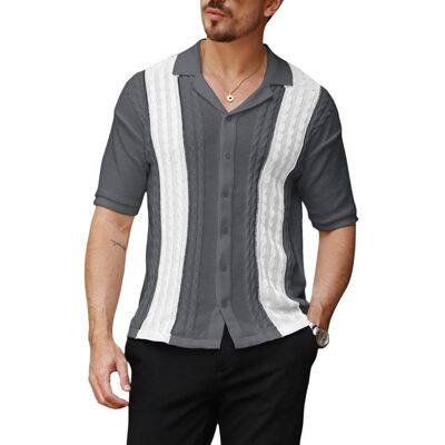 Inny producent Męska Koszulka Polo Polówka Sweter Slim Fit Stylowa Szara Biała 3XL Inny producent Męska Koszulka Polo Polówka Sweter Slim Fit Stylowa Szara Biała 3XL