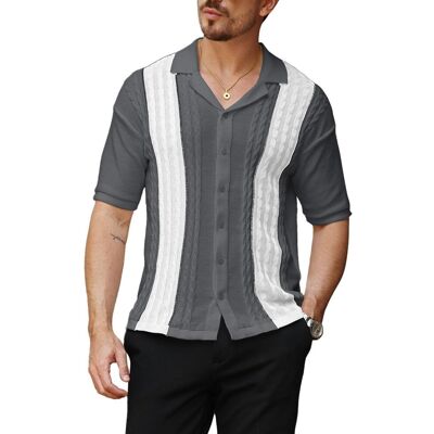 Inny producent Męska Koszulka Polo Polówka Sweter Slim Fit Stylowa Szara Biała S Inny producent Męska Koszulka Polo Polówka Sweter Slim Fit Stylowa Szara Biała S