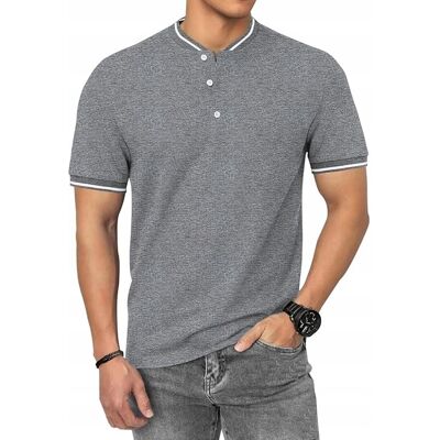 Inny producent Męska koszulka polo z krótkim rękawem r. XL szara Inny producent Męska koszulka polo z krótkim rękawem r. XL szara