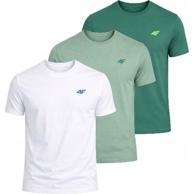 Męska koszulka zestaw 3 sztuk 4F T-shirt 3-pak TSHM3986 41S+43S+10S L Męska koszulka zestaw 3 sztuk 4F T-shirt 3-pak TSHM3986 41S+43S+10S L