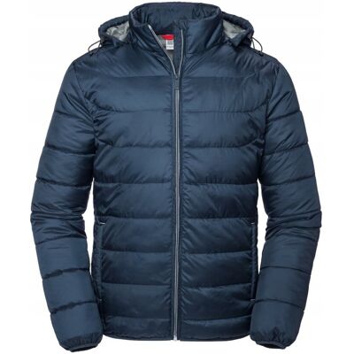 Russell Athletic Męska kurtka pikowana z kapturem Granatowy r. XL Russell Athletic Męska kurtka pikowana z kapturem Granatowy r. XL