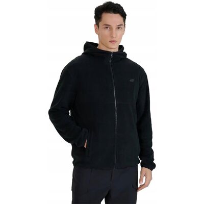 Męski polar 4F bluza polarowa z kapturem FLEM317 20S czarny 3XL Męski polar 4F bluza polarowa z kapturem FLEM317 20S czarny 3XL