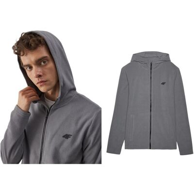 MĘSKI POLAR Z KAPTUREM 4F FLEM290 szary 25S XXL MĘSKI POLAR Z KAPTUREM 4F FLEM290 szary 25S XXL