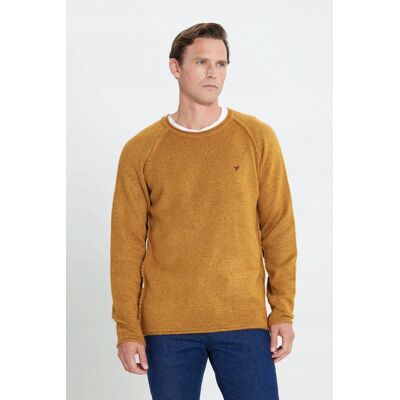 Inny producent MĘSKI SWETER BEZ KAPTURA OKRĄGŁY DEKOLT MUSZTARDOWY MELANŻ 2XL 5GA* Inny producent MĘSKI SWETER BEZ KAPTURA OKRĄGŁY DEKOLT MUSZTARDOWY MELANŻ 2XL 5GA*