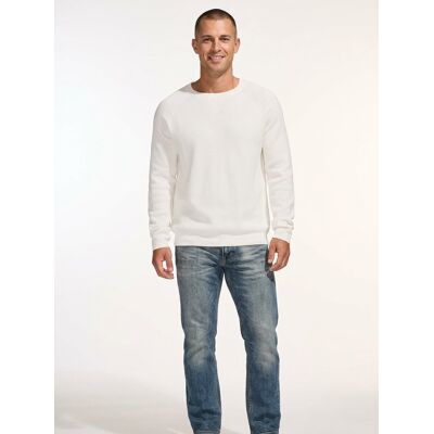 Inny producent Męski Sweter Dzianinowy Bawełniany Ciepły Elegancki Wygodny Biały 3XL Inny producent Męski Sweter Dzianinowy Bawełniany Ciepły Elegancki Wygodny Biały 3XL