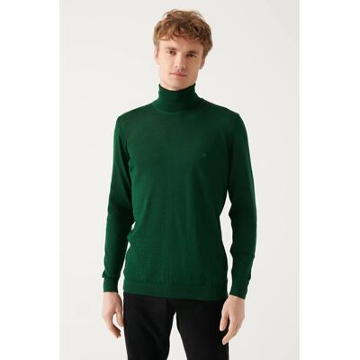 Inny producent MĘSKI SWETER GOLF W CIEMNOZIELONYM KOLORZE Z AKRYLU I WEŁNY M 5GA* Inny producent MĘSKI SWETER GOLF W CIEMNOZIELONYM KOLORZE Z AKRYLU I WEŁNY M 5GA*
