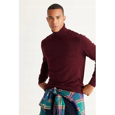 Inny producent MĘSKI SWETER Z GOLFEM W KOLORZE BORDOWYM 100% AKRYL XL 5GA* Inny producent MĘSKI SWETER Z GOLFEM W KOLORZE BORDOWYM 100% AKRYL XL 5GA*