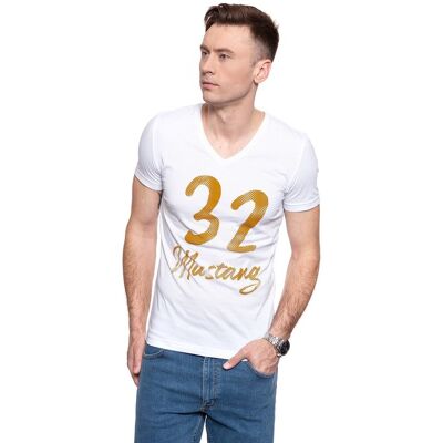 Inny producent Męski T-Shirt Mustang Aaron V Basic 1009904 2045-M Inny producent Męski T-Shirt Mustang Aaron V Basic 1009904 2045-M