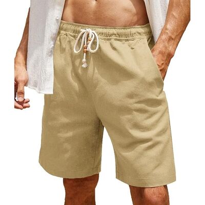 Inny producent Męskie lniane Szorty Cargo Chino Letnie Bermudy Sportowe 34 Khaki Inny producent Męskie lniane Szorty Cargo Chino Letnie Bermudy Sportowe 34 Khaki