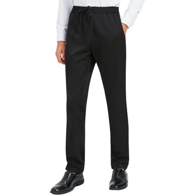 Inny producent Męskie Spodnie Garniturowe Chino Materiałowe Casualowe Regular Czarne 3XL Inny producent Męskie Spodnie Garniturowe Chino Materiałowe Casualowe Regular Czarne 3XL