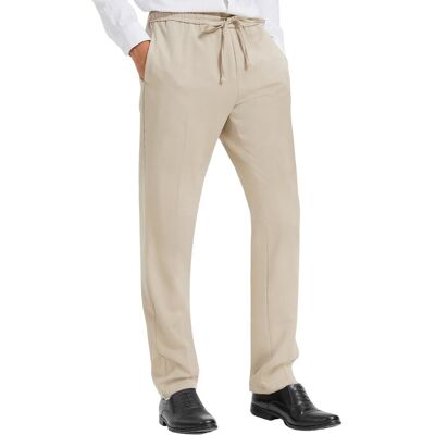 Inny producent Męskie Spodnie Garniturowe Materiałowe Chino Casualowe Regular Fit Beżowe M Inny producent Męskie Spodnie Garniturowe Materiałowe Chino Casualowe Regular Fit Beżowe M