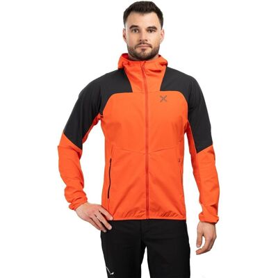 Montura Kurtka trekkingowa męska Rise Hooded pomarańczowa L Montura Kurtka trekkingowa męska Rise Hooded pomarańczowa L