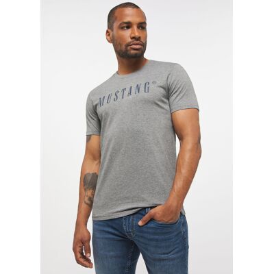 Inny producent Mustang Style Alex C Logo Tee Męski T-Shirt Koszulka Mid Grey Melange 1013221 4140-3Xl Inny producent Mustang Style Alex C Logo Tee Męski T-Shirt Koszulka Mid Grey Melange 1013221 4140-3Xl
