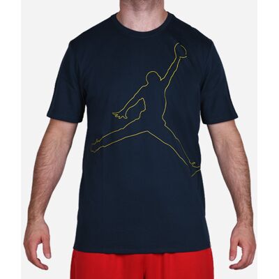 Nike Air Jordan Dry Jumpman Rise Dri-Fit Tee Black Volt Nike Air Jordan Dry Jumpman Rise Dri-Fit Tee Black Volt
