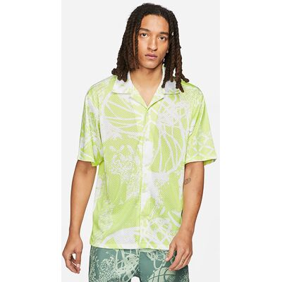 Nike Air Jordan Flight Printed Short Sleeve Button Down Limelight Nike Air Jordan Flight Printed Short Sleeve Button Down Limelight