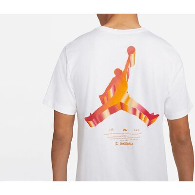 Nike Air Jordan Jumpman 3d Crew Tee White Nike Air Jordan Jumpman 3d Crew Tee White