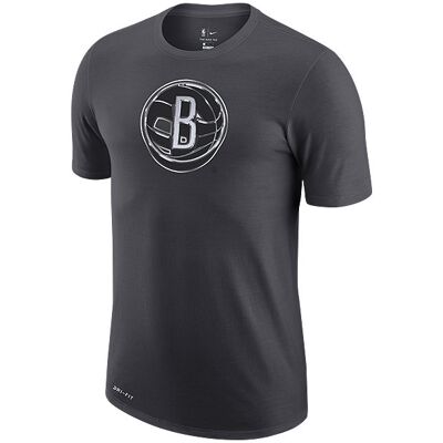 Nike Nba Brooklyn Nets Earned Edition Logo Dri-Fit Tee Black Nike Nba Brooklyn Nets Earned Edition Logo Dri-Fit Tee Black