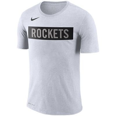 Nike Nba Houston Rockets Logo Dri-Fit Tee White Nike Nba Houston Rockets Logo Dri-Fit Tee White