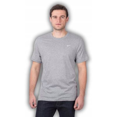 Nike T-Shirt Męski Okrągły Dekolt Haftowane Logo Szary Rozmiar S Nike T-Shirt Męski Okrągły Dekolt Haftowane Logo Szary Rozmiar S