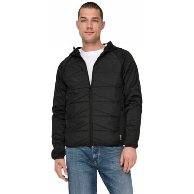 Inny producent ONLY SONS CZARNA KURTKA SOFTSHELL Z KAPTUREM I PIKOWANIEM L N1A Inny producent ONLY SONS CZARNA KURTKA SOFTSHELL Z KAPTUREM I PIKOWANIEM L N1A