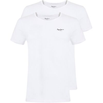 Inny producent PEPE JEANS BIAŁY MĘSKI T-SHIRT Z BAWEŁNY I ELASTANU 2 PACK M J7A Inny producent PEPE JEANS BIAŁY MĘSKI T-SHIRT Z BAWEŁNY I ELASTANU 2 PACK M J7A