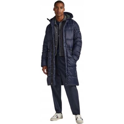 PEPE JEANS GRANATOWA DŁUGA KURTKA PIKOWANA Z KAPTUREM L J5C PEPE JEANS GRANATOWA DŁUGA KURTKA PIKOWANA Z KAPTUREM L J5C