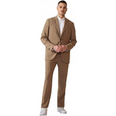 Pier One Brązowy Regular Garnitur Męski z Guzikami 56 Kwa Pier One Brązowy Regular Garnitur Męski z Guzikami 56 Kwa